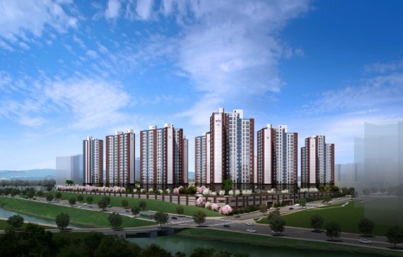 <금성백조, ‘이천 중리 B3블록 금성백조 예미지’ 투시도>