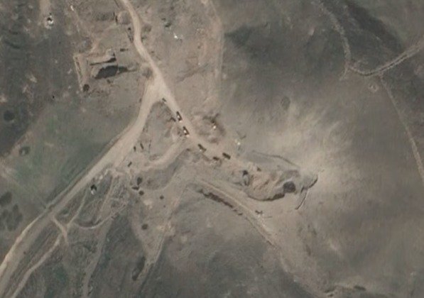 지난 10일 촬영된 이란 북서부 동아제르바이잔주 타브리즈 남쪽 미사일 기지의 위성 사진. (사진=CNN 갈무리)