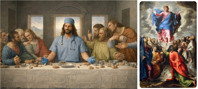 도널드 트럼프 대통령이 AI로 생성한 이미지를 SNS에 올린 뒤 네티즌들은 자신을 예수로 표현한 트럼프 대통령을 조롱하는 사진이나 영상을 잇따라 올렸다. /사진=스레드 캡처