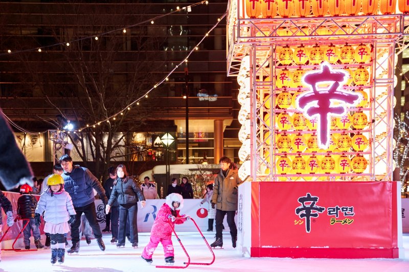 일본 삿포로 눈축제 농심 '신라면 아이스링크' 이미지(사진=농심 제공) *재판매 및 DB 금지