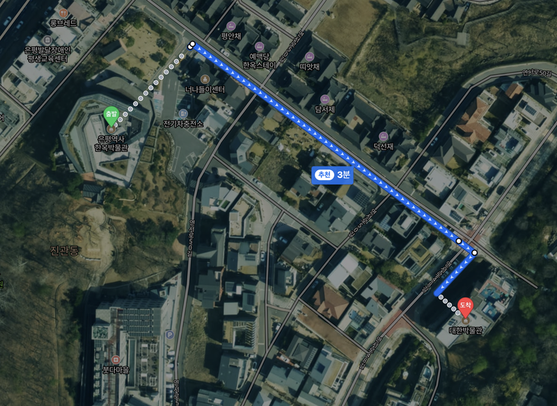 역사 왜곡 논란이 일고 있는 '대한박물관'은 은평구가 운영하는 공공박물관 '은평역사한옥박물관'에서 도보로 3분 거리에 위치해있다. /사진=네이버 지도