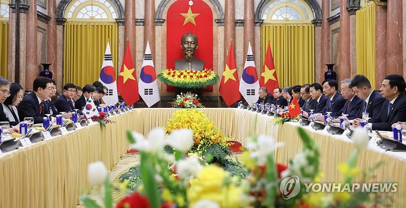 한-베트남 확대정상회담 (출처=연합뉴스)