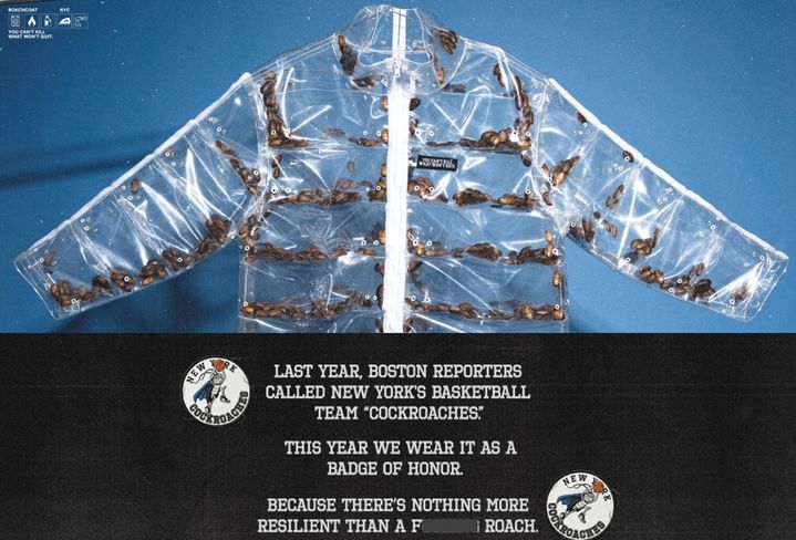 스트리트웨어 브랜드 '언커먼 뉴욕'(Uncommon NY)이 제작한 '로치코트'(Roachcoat). 뉴시스