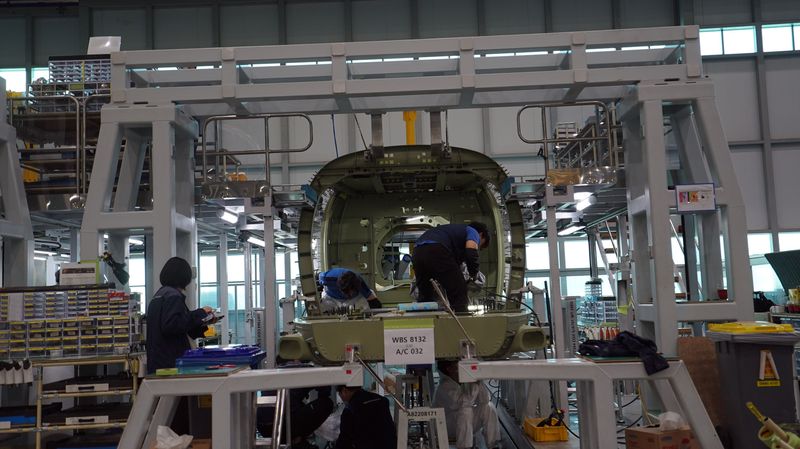 지난 16일 경남 사천 한국항공우주산업(KAI) 회전익동 작업 전경. KAI 제공