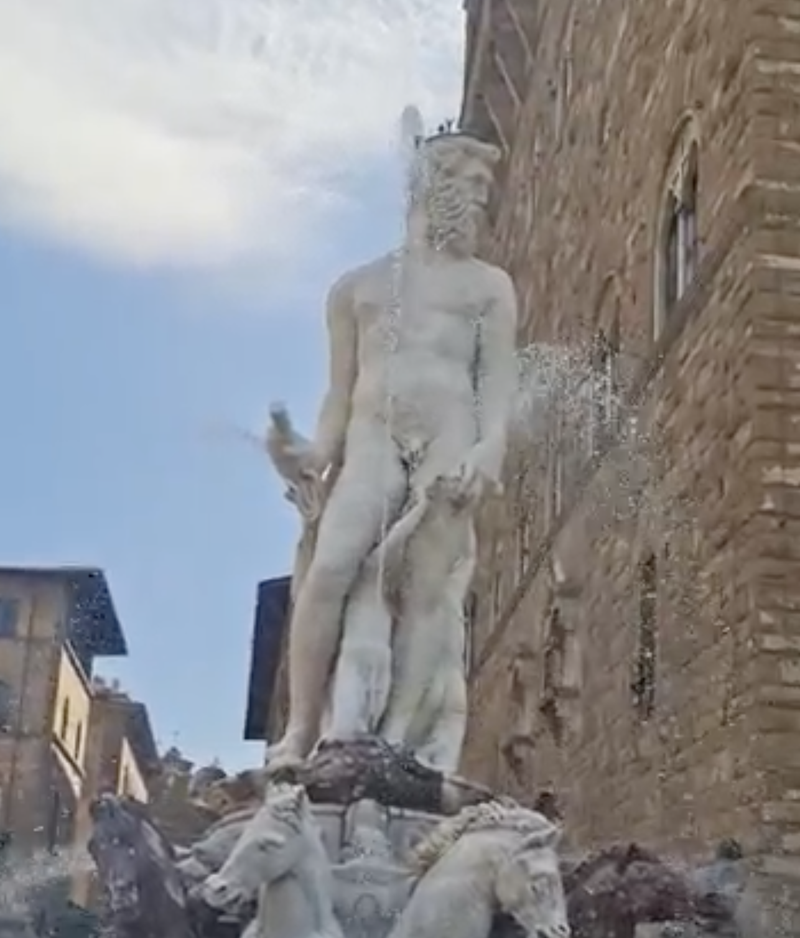 이탈리아 피렌체 시뇨리아 광장 넵튠 분수 조각상. /사진=구글 지도 스트리트뷰 갈무리