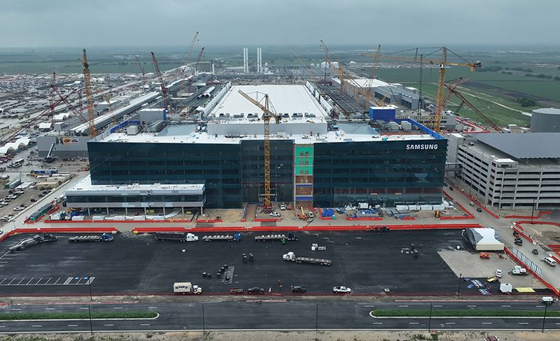 [서울=뉴시스]삼성전자가 미국 텍사스주 테일러시에 건설하고 있는 반도체 공장. (사진 = 삼성전자) 2024.07.23. photo@newsis.com *재판매 및 DB 금지