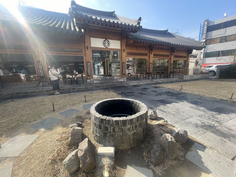 스타벅스 대구종로고택점은 우물과 은행나무가 있는 마당을 사이에 두고 서재균 고택의 안채와 새로 지은 신축 한옥이 마주보고 있다. /사진=서윤경 기자