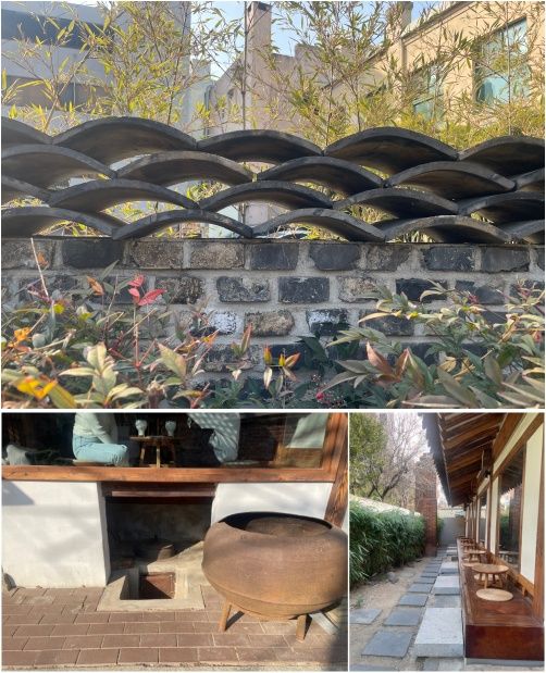 스타벅스 대구종로고택점의 담에는 고택 지붕에 있던 옛 기왓장이 올려져 있고 아궁이도 그대로 남겨뒀다. 고택 뒤 굴뚝이 보이는 쪽마루에도 사람들이 커피를 즐길 수 있도록 좌석을 마련했다./사진=서윤경 기자