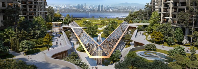 압구정4구역 재건축 포디움 '주얼(JEWEL)' 조감도. 삼성물산 제공