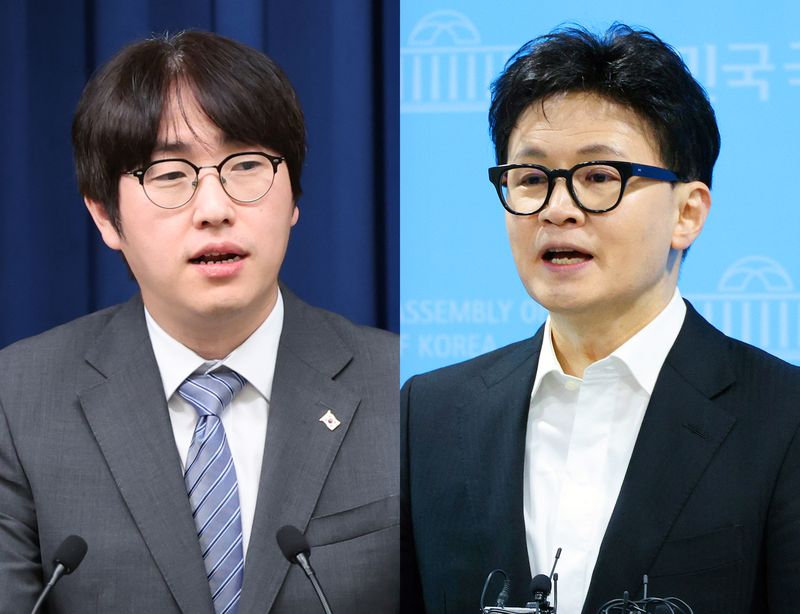 하정우 전 청와대 AI미래기획수석과 무소속 출마를 선언한 한동훈 전 대표. 2026.4.29 ⓒ 뉴스1