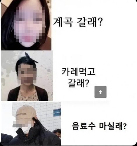이은해의 사진에 "계곡 갈래?"라는 문구를 합성하거나 고유정의 사진에 "카레 먹고 갈래?" 라는 문구를 합성하는 등 범죄자를 조롱하거나 희화화하는 콘텐츠가 확산하고 있다. /사진=온라인 커뮤니티 갈무리