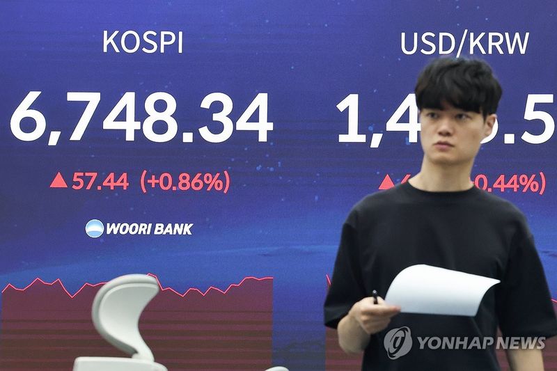 상승세 이어가는 코스피…6,700선 돌파해 장중 최고치 경신 (출처=연합뉴스)
