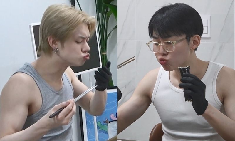 '나혼산' 서범준&middot;TXT 연준, 민소매 브라더스…이악물고 침대와 씨름