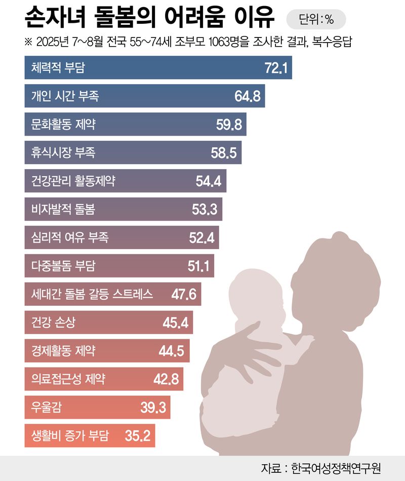 손자녀 돌봄의 어려움 /그래픽=정기현 기자