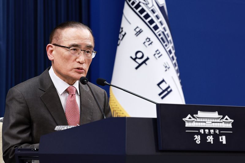 위성락 국가안보실장이 11일 청와대 춘추관에서 열린 기자간담회에서 발언하고 있다. 뉴시스