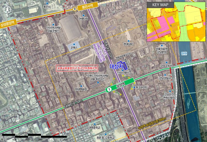 강남구 삼성동 168-1 일대 위치도. 서울시 제공