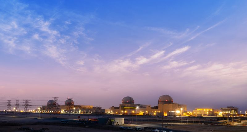 [세종=뉴시스]아랍에미리트(UAE) 바라카 1~4호기 전경이다.(사진=한국전력공사 제공) *재판매 및 DB 금지