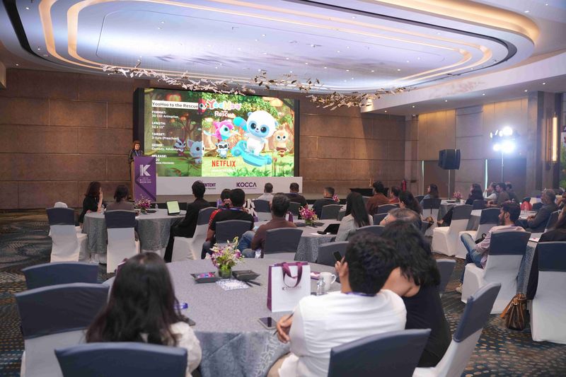 지난 5~6일 인도 뭄바이에서 열린 '2026 한-인도 K-콘텐츠 비즈콘' 모습. 콘진원 제공