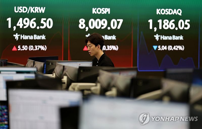 코스피 8000 시대 (출처=연합뉴스)