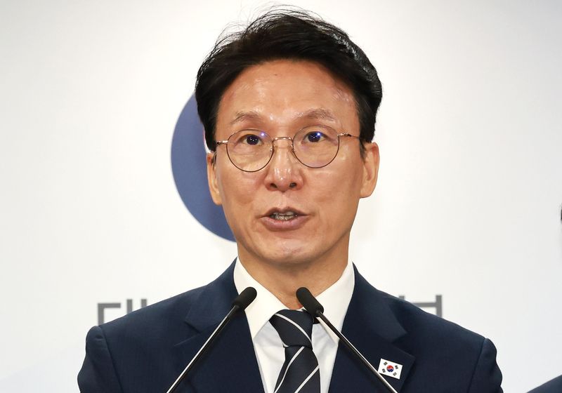 김민석 국무총리가 17일 서울 종로구 정부서울청사에서 삼성전자 파업 관련 대국민 담화를 하고 있다. 2026.5.17 ⓒ 뉴스1 임세영 기자