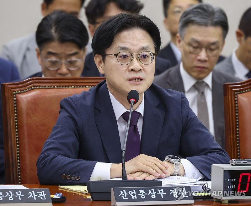 삼성전자 파업 관련 발언하는 김정관 산업통상부 장관 (출처=연합뉴스)