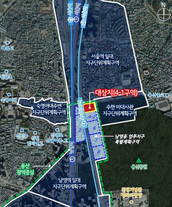 남영동 17-1번지 일대 위치도. 서울시 제공