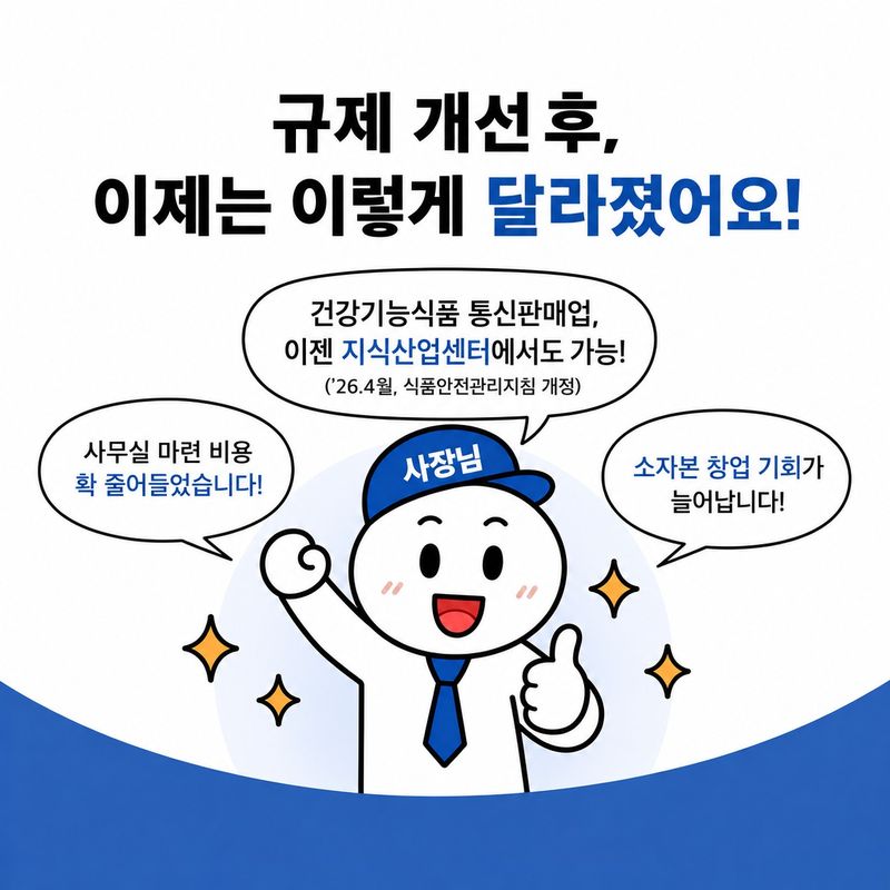 [옴부즈만 규제망치] 건강기능식품 통신판매업, 지식산업센터에 사무실 둬도 된다
