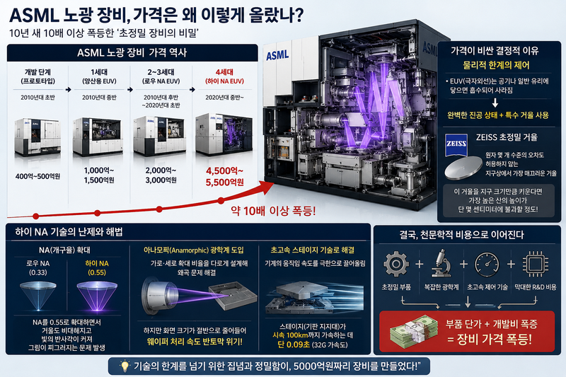 ASML 노광장비의 역사. 챗GPT 생성