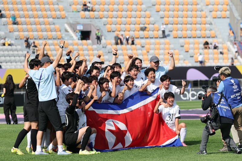 23일 오후 경기 수원시 수원종합운동장에서 열린 2025-2026 아시아축구연맹(AFC) 여자 챔피언스리그(AWCL) 결승 북한 내고향여자축구단과 도쿄 베르디의 경기에서 2026.5.23 ⓒ 뉴스1 박지혜 기자