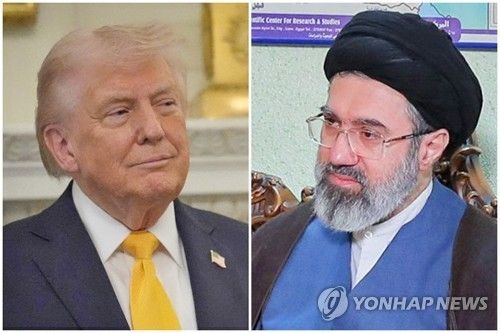 트럼프 미국 대통령(왼쪽)과 모즈타바 하메네이 이란 최고지도자 (출처=연합뉴스)