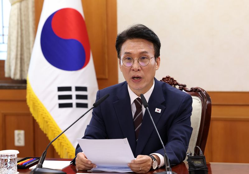 김민석 국무총리가 지난달 27일 서울 종로구 정부서울청사에서 열린 대한민국 2045 전략수립위원회 1차 전체회의에서 모두발언을 하고 있다. 뉴스1