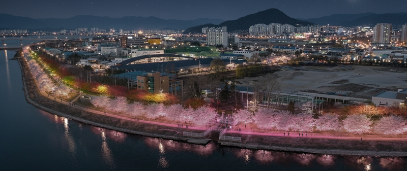 춘천시 공지천 일원 야간경관 강화사업 조감도. 춘천시 제공