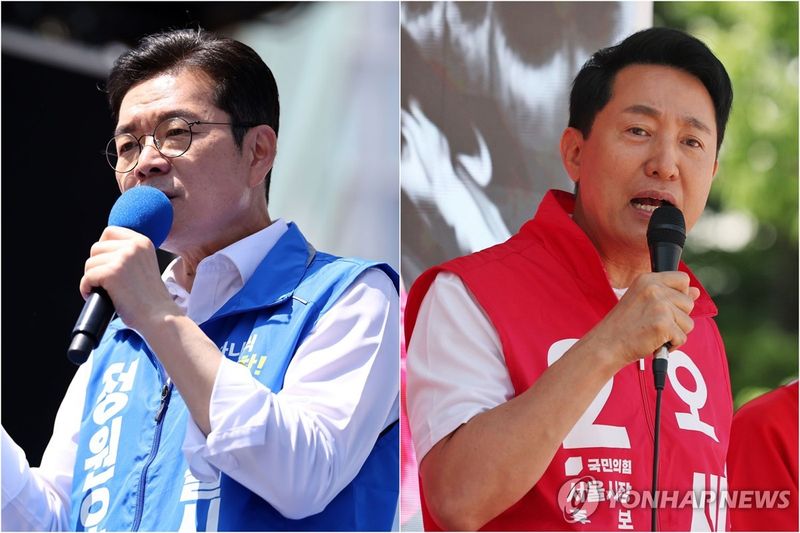 선거유세하는 서울시장 후보들 (출처=연합뉴스)
