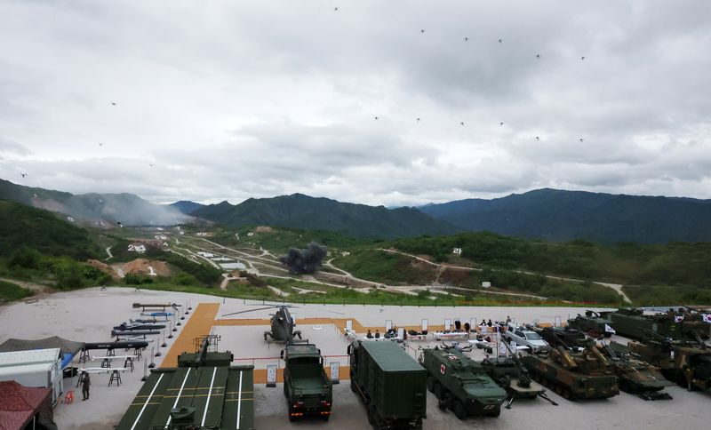 지난 21일 경기도 포천시 승진훈련장에서 2026 합동화력훈련이 진행되고 있다. 뉴시스