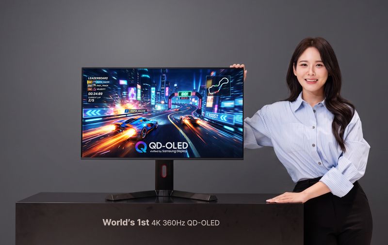 삼성디스플레이가 세계 최초로 4K 360㎐ 모니터용 QD-OLED를 개발, '컴퓨텍스 2026'에서 처음 공개한다. 삼성디스플레이 제공