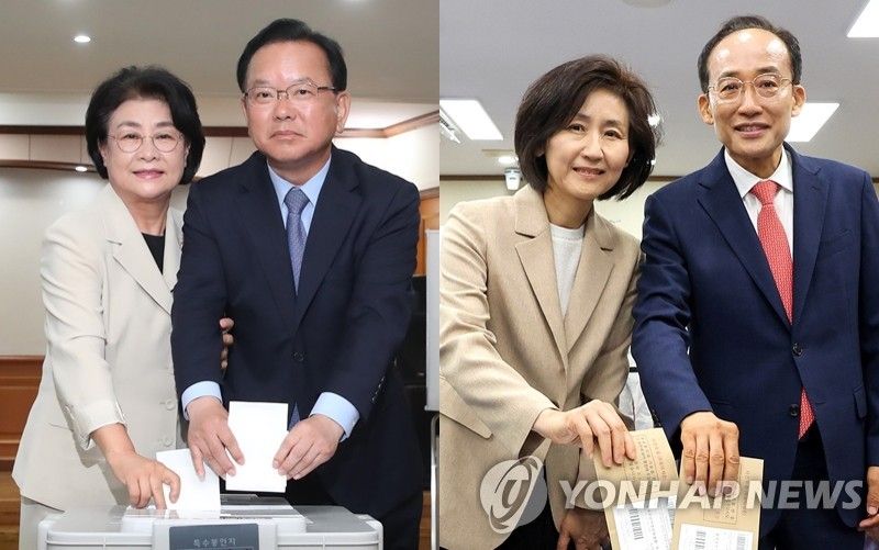 사전투표하는 대구시장 후보들 (출처=연합뉴스)