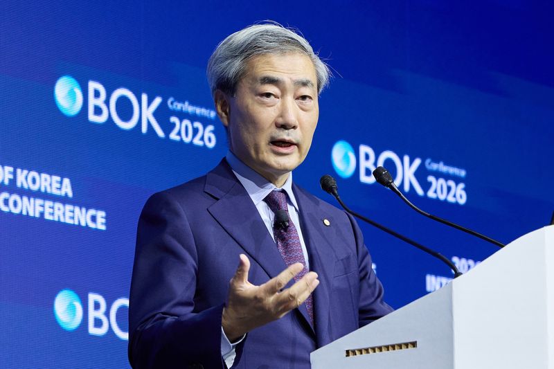 신현송 한국은행 총재가 1일 서울 중구 한은 별관에서 열린 'BOK 국제컨퍼런스'에서 개회사를 하고 있다. 한은 제공