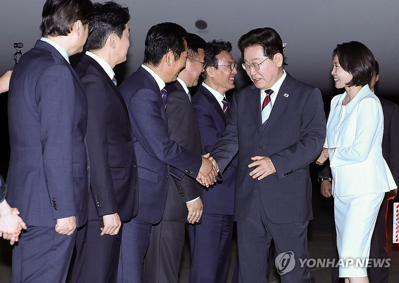 이재명 대통령 귀국 (출처=연합뉴스)
