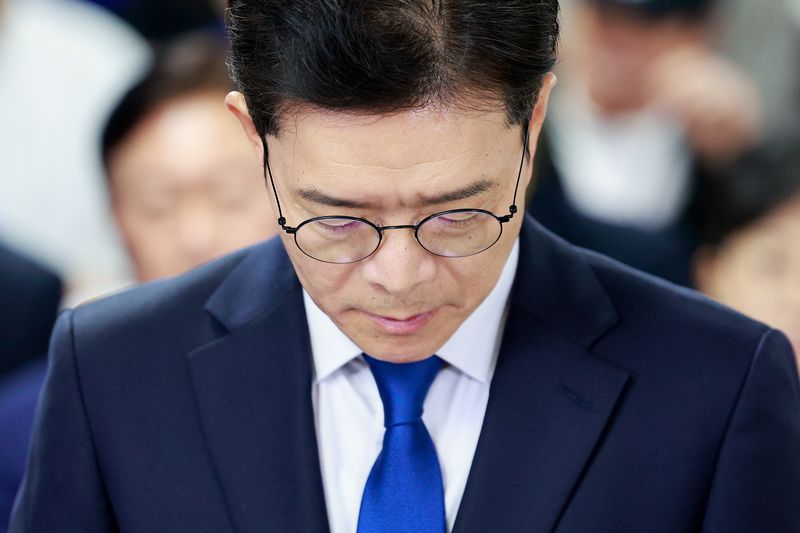 정원오 더불어민주당 서울시장 후보가 4일 오전 서울 중구 세종대로 캠프에서 제9회 전국동시지방선거 개표 상황과 관련 승복 입장을 밝히고 있다. 2026.6.4 ⓒ 뉴스1 안은나 기자