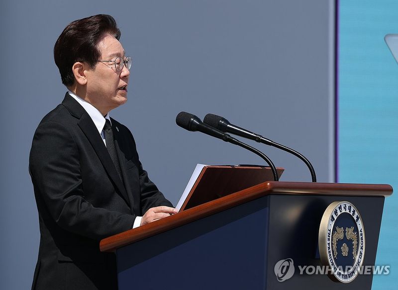 이재명 대통령, 현충일 추념사 (출처=연합뉴스)
