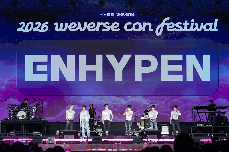 [서울=뉴시스] '위버스콘' 엔하이픈. (사진 = 하이브 제공) 2026.06.07. photo@newsis.com *재판매 및 DB 금지