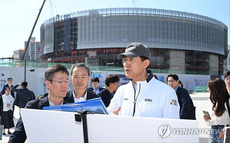 오세훈 시장, 서울아레나와 수변공간 조성계획 점검 (출처=연합뉴스)
