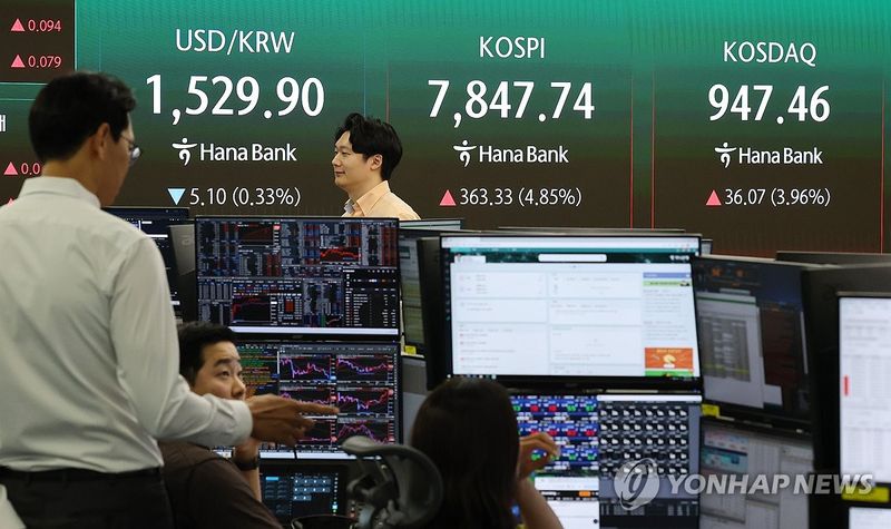반등 출발한 코스피, 4%대 상승 (출처=연합뉴스)