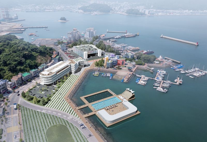 [통영=뉴시스]경남 통영 복합해양레저관광도시 조성사업 도남권역 조감도.(사진=경남도 제공) 2026.06.09. photo@newsis.com