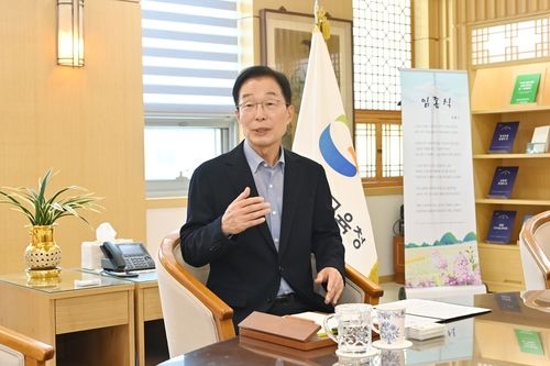 교육 정책 설명하는 임종식 경북도교육감 (출처=연합뉴스)