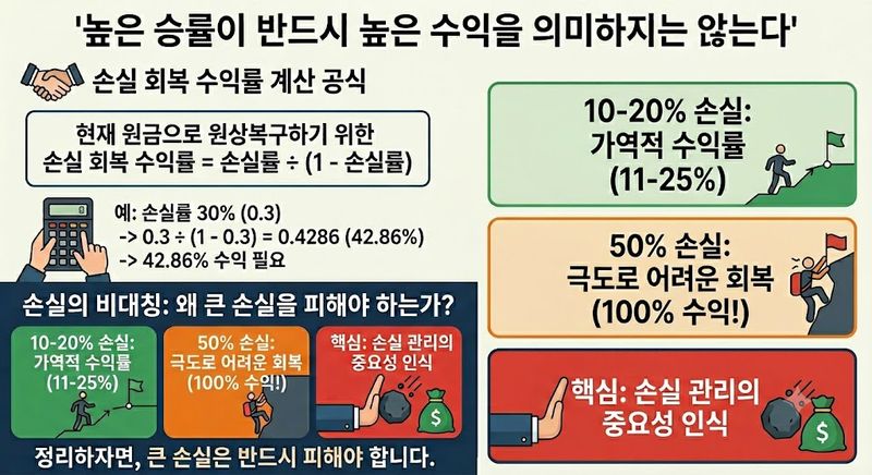 큰 손실을 피해야 하는 이유. 제미나이 생성 이미지