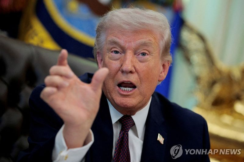 백악관 집무실에서 발언하는 도널드 트럼프 미국 대통령 (출처=연합뉴스)