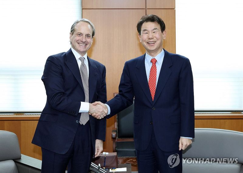 한국거래소 정은보 이사장, MSCI 사장과 면담 (출처=연합뉴스)