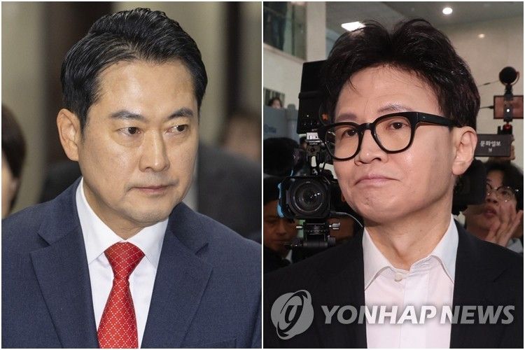 장동혁 대표(왼쪽)와 한동훈 전 대표 (출처=연합뉴스)