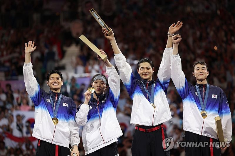 한국 펜싱, 올림픽 3연패 주역들 (출처=연합뉴스)